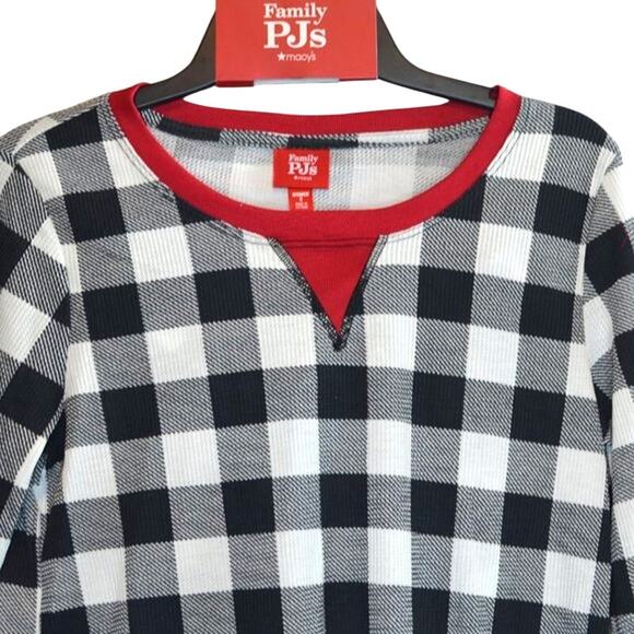 FAMILY PAJAMAS Women's Lightweight Thermal Waffle Buffalo Check Pajama Set - Picture 3 of 6
